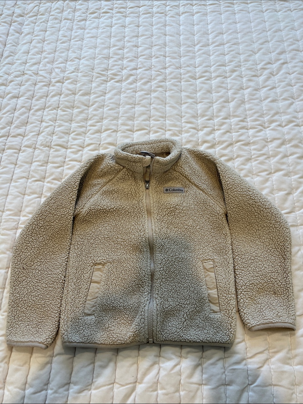 🐚 Columbia Kids Beige Sherpa Jacket (S) -🐚